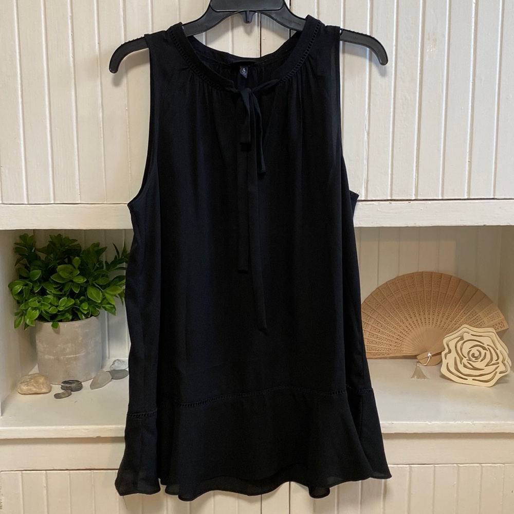 Black Mossimo Ruffle Blouse - Large
